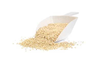 Beyaz arkaplanda ham kinoalı kepçe