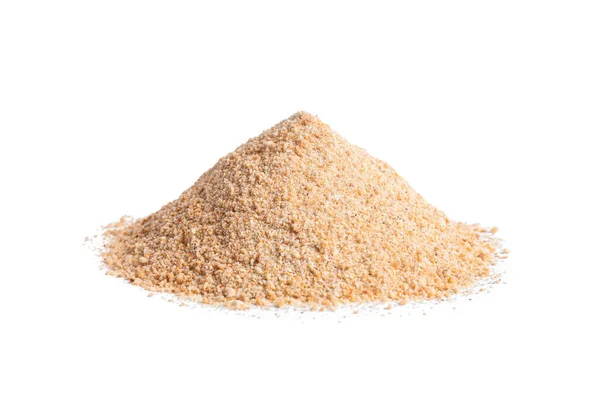 Pile Fresh Bread Crumbs Isolated White — Stock Photo, Image