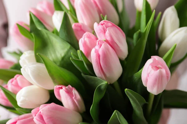 Gros Bouquet Belles Tulipes Vue Rapprochée — Photo