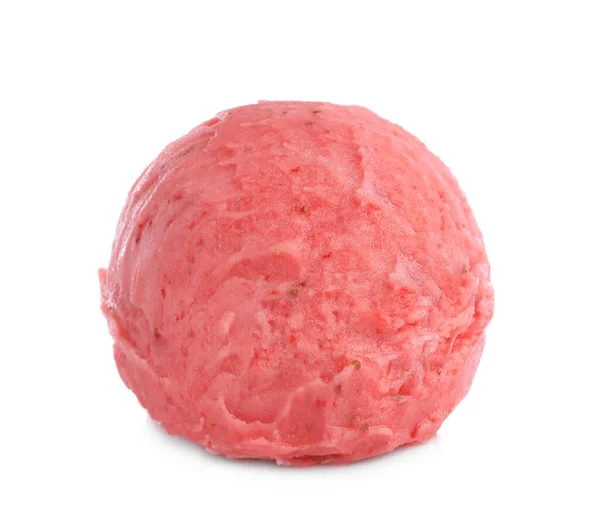 Scoop Delicious Pink Ice Cream Isolated White — Stock Photo, Image