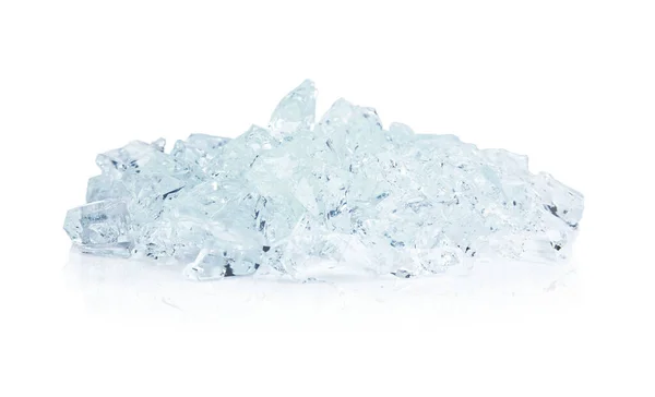 Cubos Gelo Cristalinos Fundo Branco — Fotografia de Stock