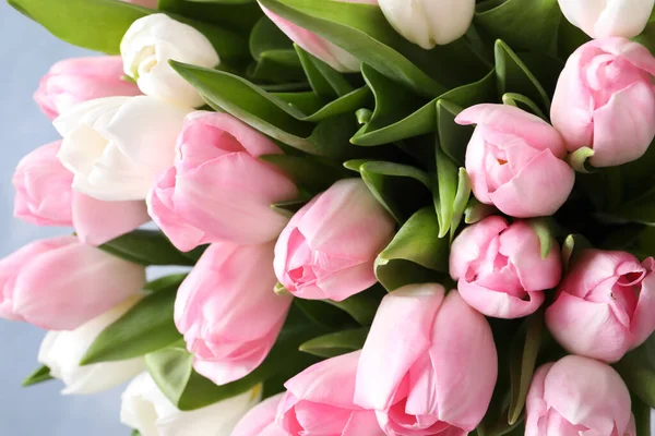 Gros Bouquet Belles Tulipes Vue Rapprochée — Photo