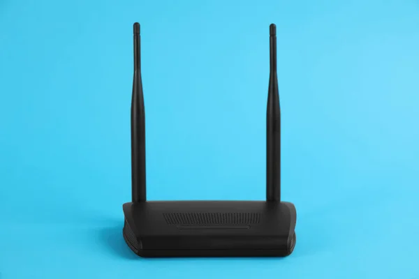 Modern Router Világoskék Háttérrel — Stock Fotó