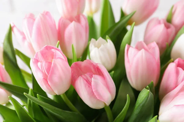 Gros Bouquet Belles Tulipes Vue Rapprochée — Photo