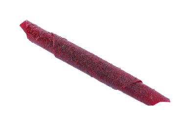 Lezzetli meyveli rulo beyaz, üst manzara izole