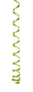 Sarı yılan desenli şerit beyaza izole edilmiş. Parti ögesi