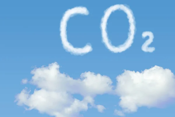 Co2 Emissions View Blue Sky White Clouds — Stock Photo, Image