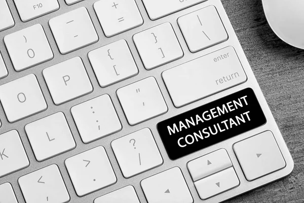 Knop Met Tekst Management Consultant Toetsenbord Close — Stockfoto