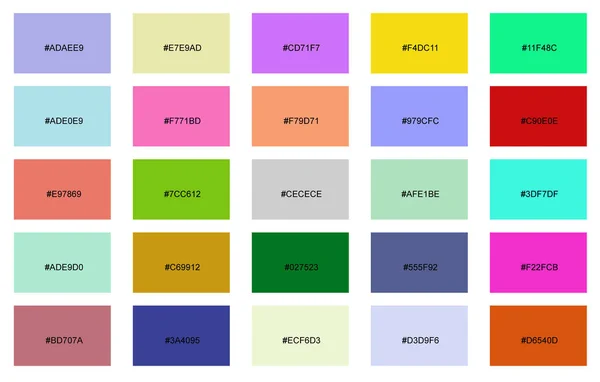 Collection Different Color Samples White Background Illustration — Stock Photo, Image