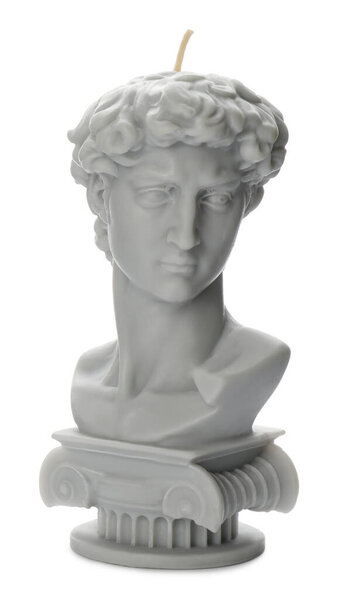 Красивый Дэвид бюст свечи изолированы на белом