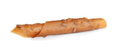 Lezzetli meyveli rulo beyaz üzerine izole