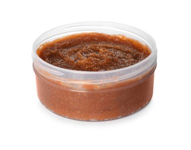 Vücut ovma kavanozu beyaza izole edilmiş.