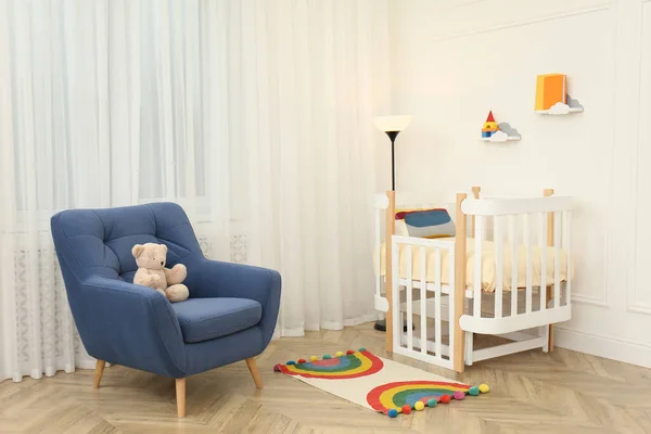 Cute Baby Room Interior Stylish Furniture Toys — Stock Photo, Image