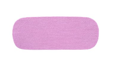 Beyaz arkaplanda Violet Kinesio bant parçası, üst görünüm