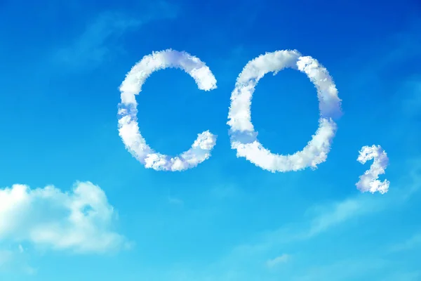 Co2 Emissions View Blue Sky White Clouds — Stock Photo, Image