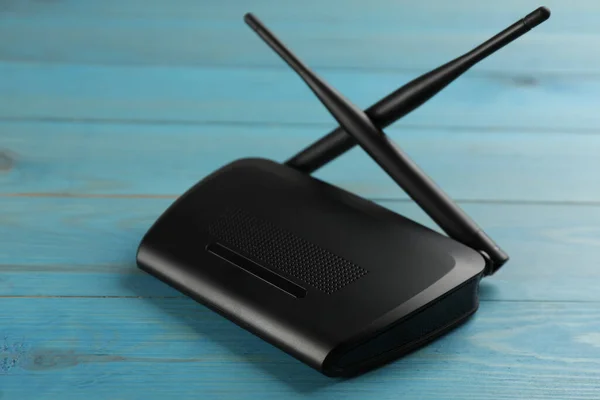 Modern Router Világoskék Háttér — Stock Fotó