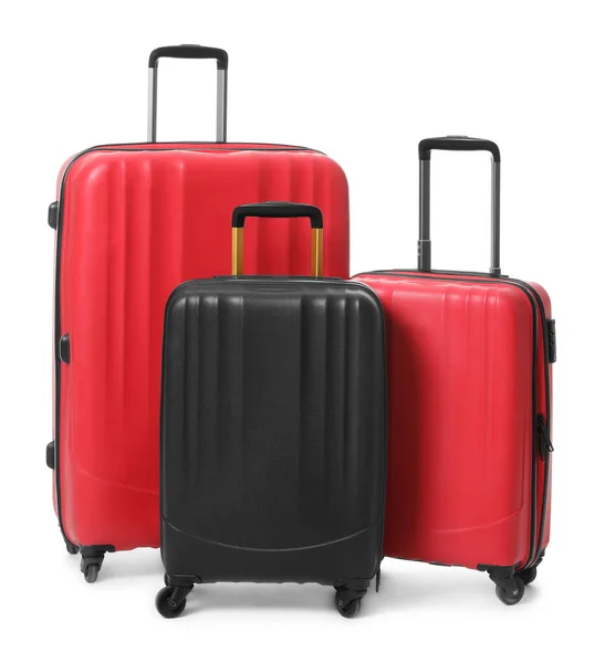 Modern Suitcases Travelling White Background — Stock Photo, Image