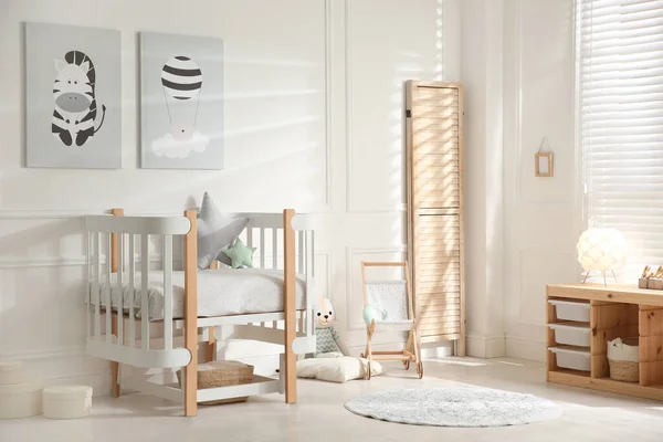 Baby Room Interior Stylish Furniture Toys — Stock Photo, Image
