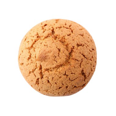 Beyaz arka planda lezzetli yulaf ezmeli kurabiye.