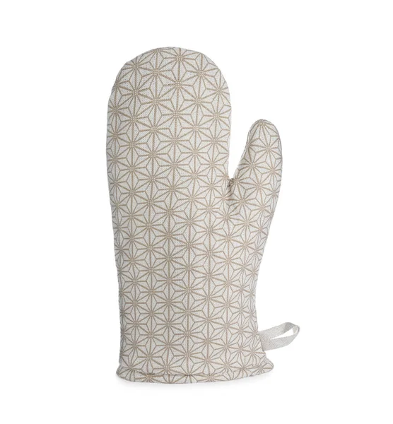 白に隔離された熱い料理のための均一な手袋 — ストック写真