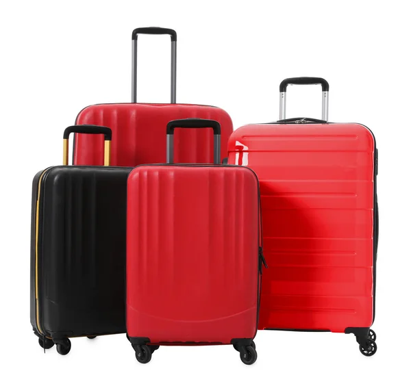 Modern Suitcases Travelling White Background — Stock Photo, Image