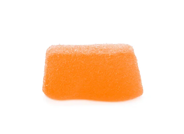 Lekker Sinaasappelgelei Snoep Geïsoleerd Wit — Stockfoto