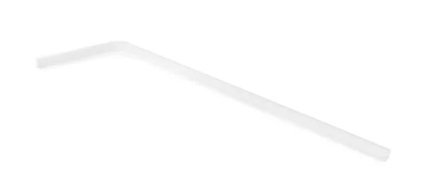 Φωτεινό Πλαστικό Καλαμάκι Μίας Χρήσης Απομονωμένο Λευκό — Φωτογραφία Αρχείου