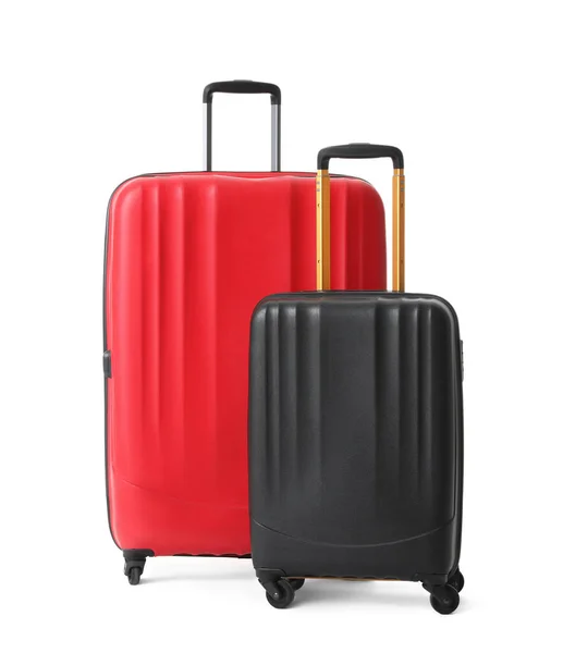 Modern Suitcases Travelling White Background — Stock Photo, Image