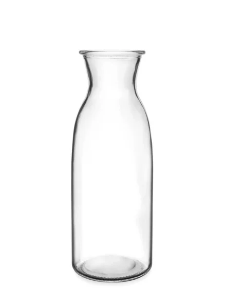 Lege Schone Glazen Fles Geïsoleerd Wit — Stockfoto