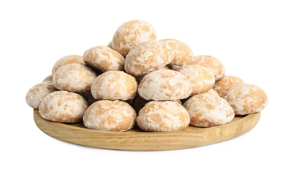 Lekkere Zelfgemaakte Peperkoek Koekjes Witte Achtergrond — Stockfoto