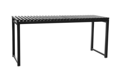 Beyaz arka planda şık bir bank. İç öge