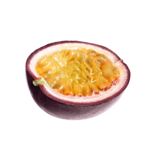 Half Passion Fruit Isolated White — Stock Photo, Image