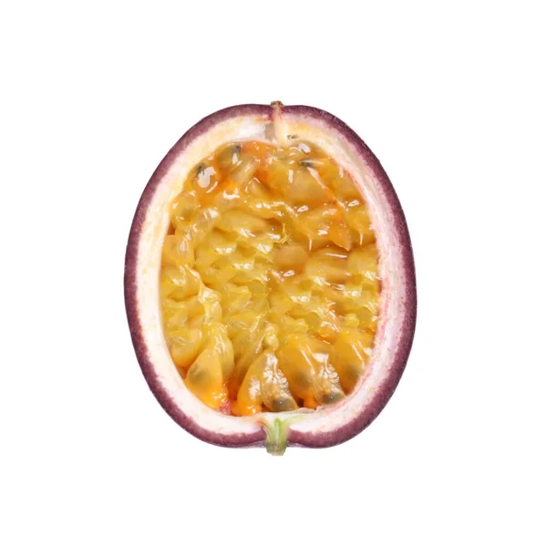 Moitié Fruit Passion Isolé Sur Blanc — Photo