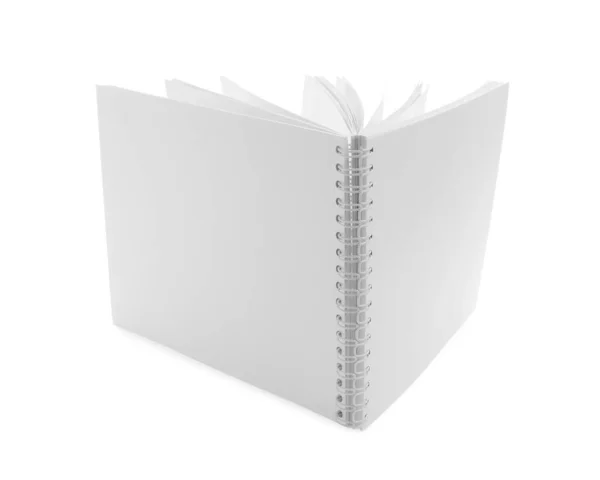 Brochura Papel Com Capa Branco Isolada Sobre Branco — Fotografia de Stock