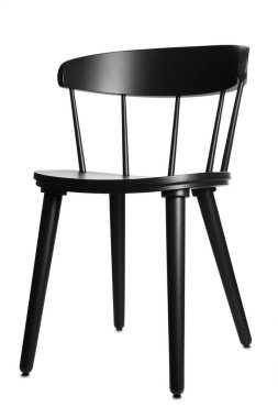 Beyaz arka planda şık bir sandalye. İç öge