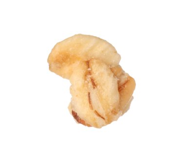 Beyaz arka planda granola. Sağlıklı organik atıştırma