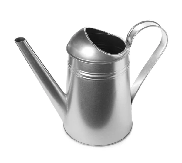 Beautiful Metal Watering Can Isolated White — Stock Photo, Image