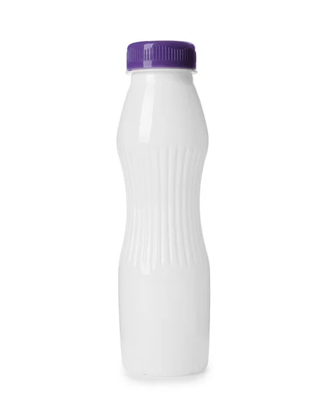 Lege Wegwerp Plastic Fles Geïsoleerd Wit — Stockfoto