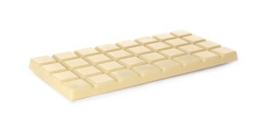 Beyaz üzerine izole edilmiş lezzetli çikolata.