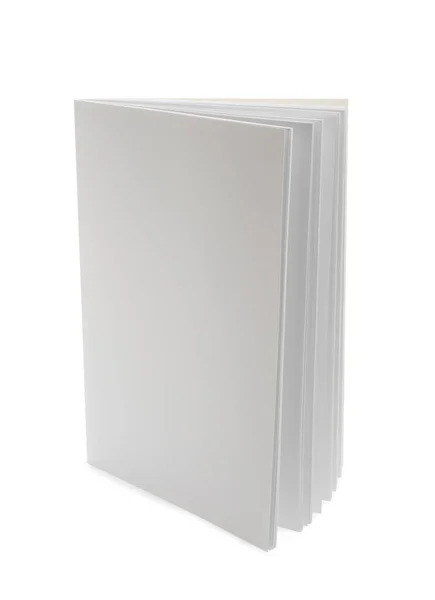 Fehér Alapon Izolált Üres Papírbrosúra Mockup Tervezéshez — Stock Fotó