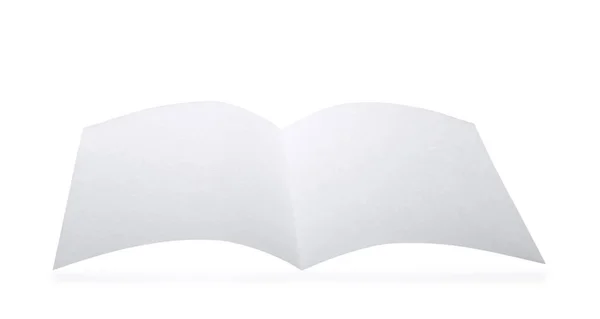 Boş Kağıt Broşürü Beyaza Izole Edilmiş Tasarım Için Model — Stok fotoğraf