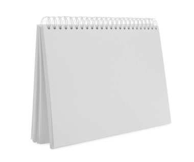 Boş kağıt broşürü beyaza izole edilmiş. Tasarım için model