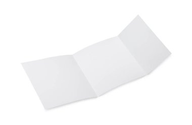 Boş kağıt broşürü beyaza izole edilmiş. Tasarım için model