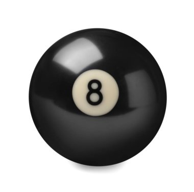 8 numaralı bilardo topu beyaza izole edildi.