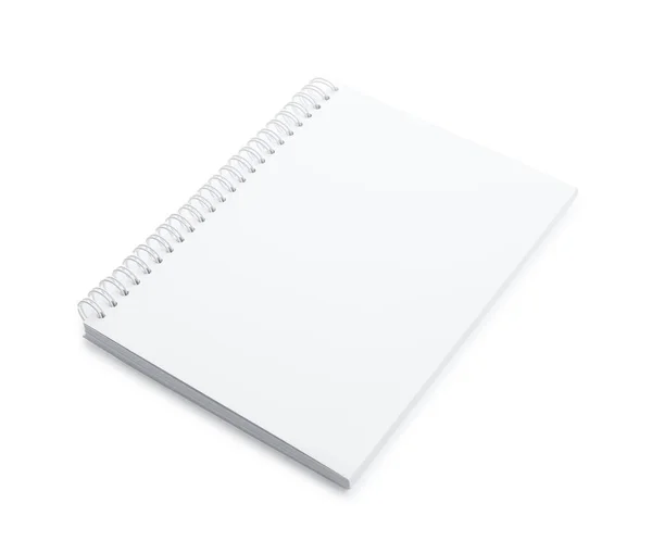 Folleto Papel Blanco Aislado Sobre Blanco Burla Para Diseño — Foto de Stock