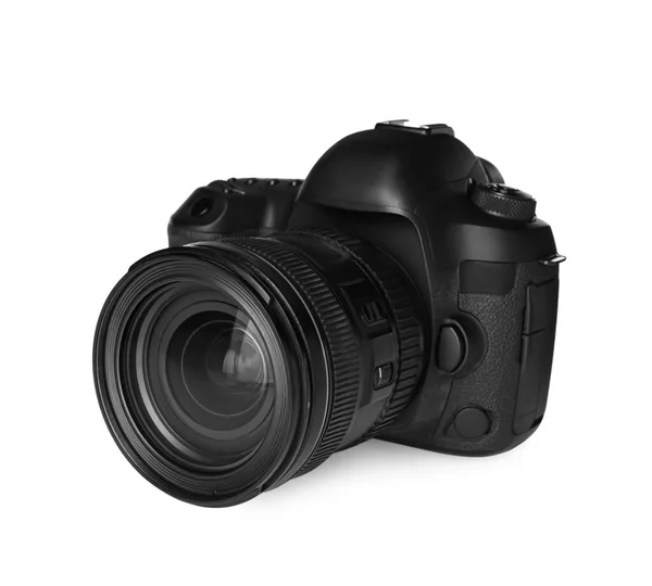 Moderne Digitalkamera Isoliert Auf Weiß Fotoausrüstung — Stockfoto