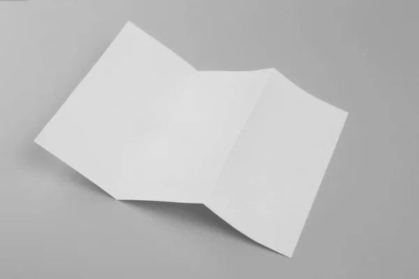 Blank Paper Brochure Light Grey Background Mockup Design — Stock Photo, Image