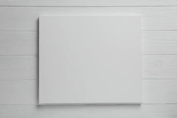 Tela Bianca Sfondo Bianco Legno Spazio Testo — Foto Stock