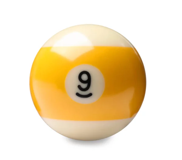 Billiard Ball Number Isolated White — Stock Photo, Image