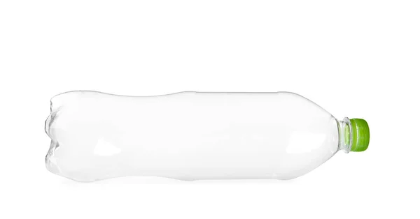 Botella Plástico Desechable Vacía Aislada Blanco —  Fotos de Stock